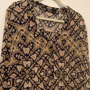 Gorgeous Sheer ANA Blouse plus 2X Pit to Pit 27 in, L 28